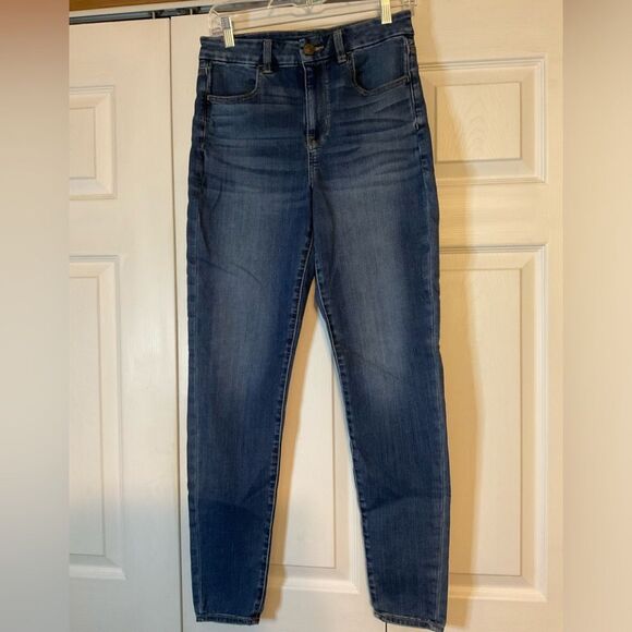American Eagle Next Level Stretch Jeans  Curvy Hi-Rise Jegging 6 Long - Picture 1 of 4